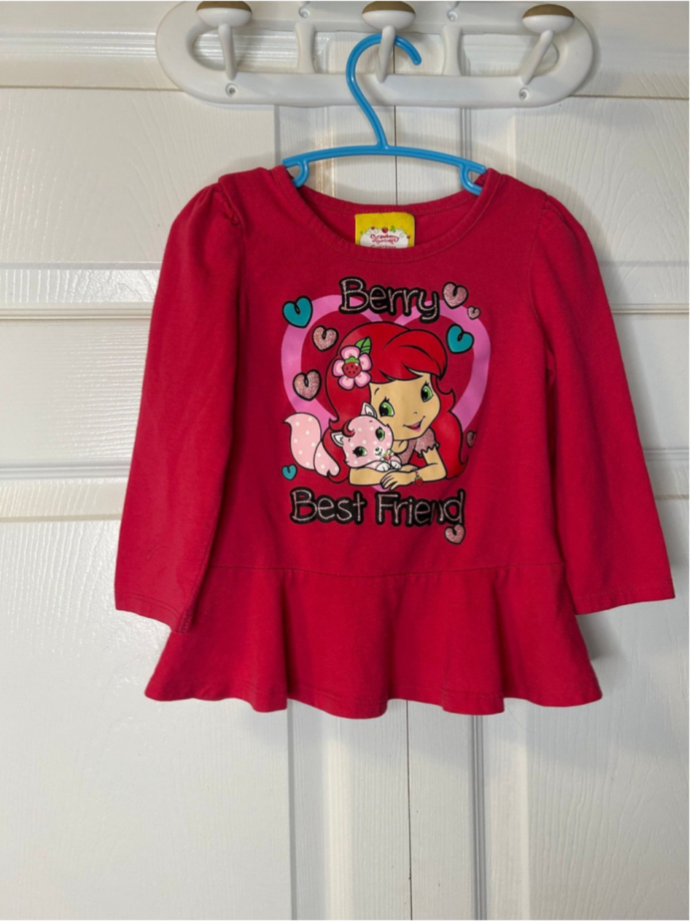 2010 Strawberry Shortcake Peplum Top Berry Best Friend 2T